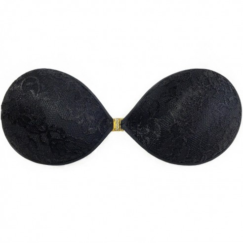 Nova - Extra Boost Luxury Lace Stick On Bra - Black