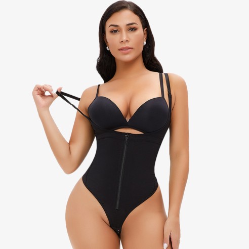 Kara- Premium Hourglass Shaping Zip Thong Bodysuit